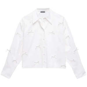 Mint Velvet White Bow Detail Shirt